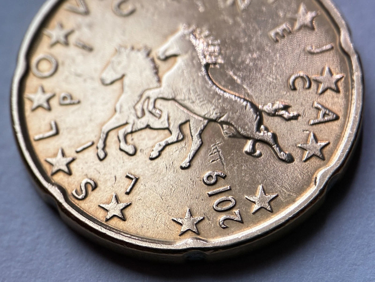 20 Cent 2019 | Slowenien | Lipizzaner Pferde | Nordisches Gold Münze | schön