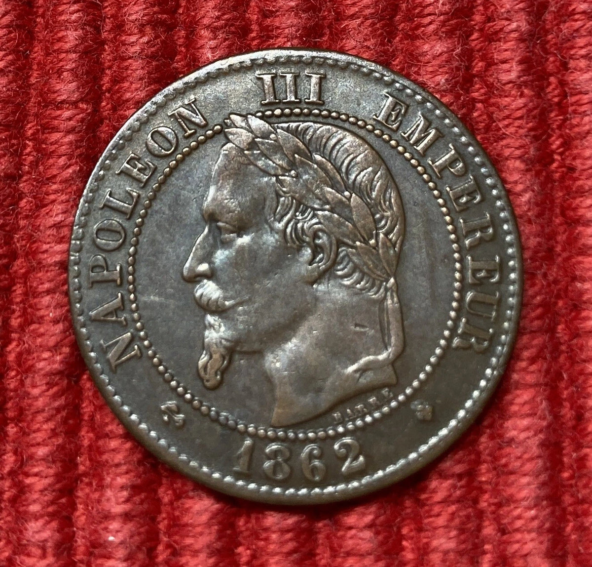 2 Centimes 1862 BB | Frankreich | Kaiser Napoleon III. | EMPIRE FRANÇAIS | Bronze Münze | vorzüglich