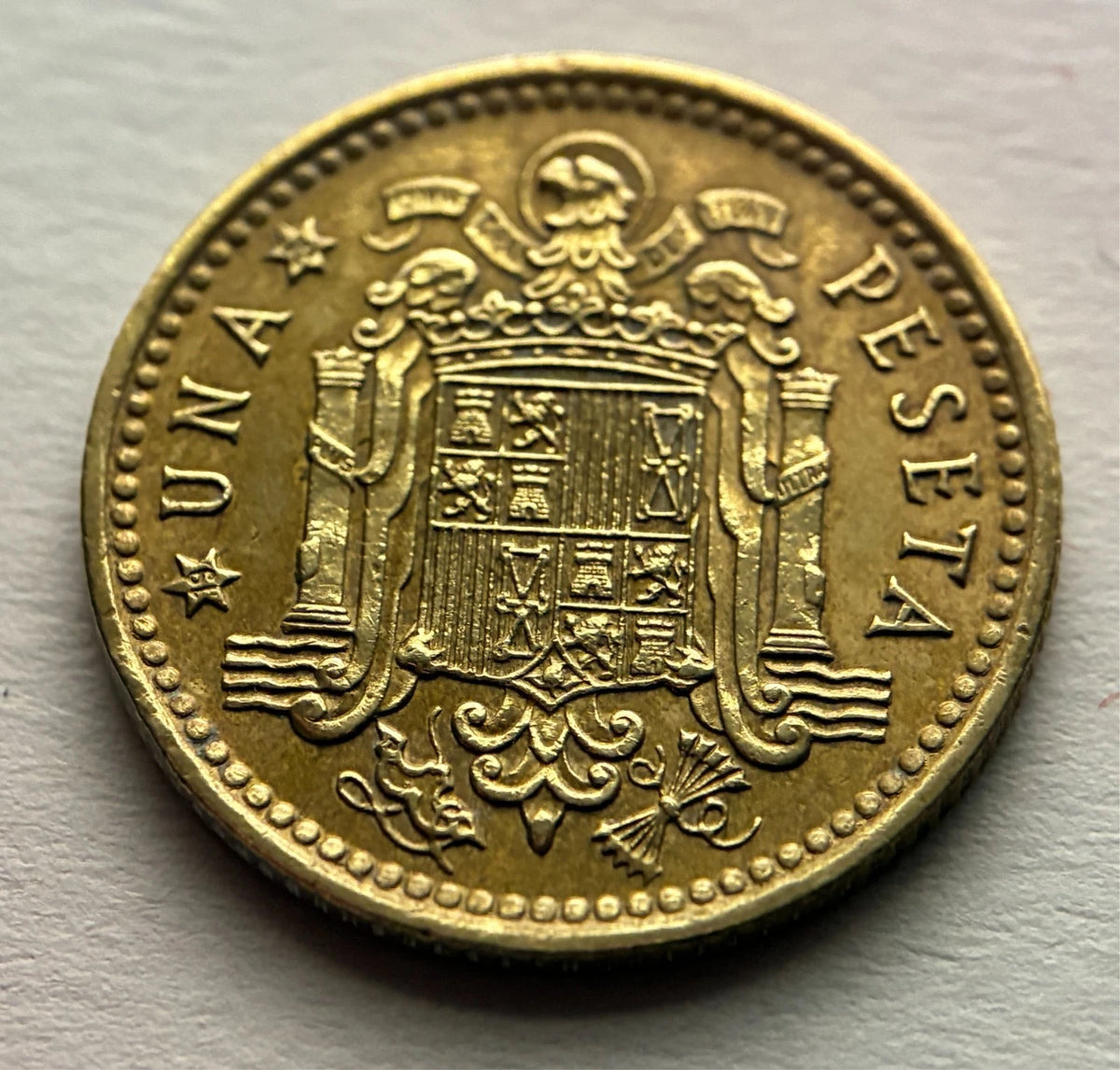 Una Peseta 1966*75 | Spanien | General Francisco Franco | Aluminiumbronze | Historische Münze | schön