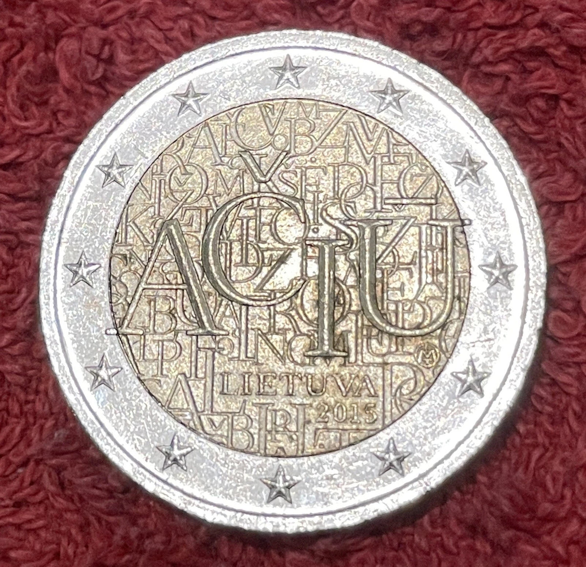 2 Euro 2015 | Litauen | Litauische Sprache (Ačiū) | Bi-Metall Gedenkmünze | schön