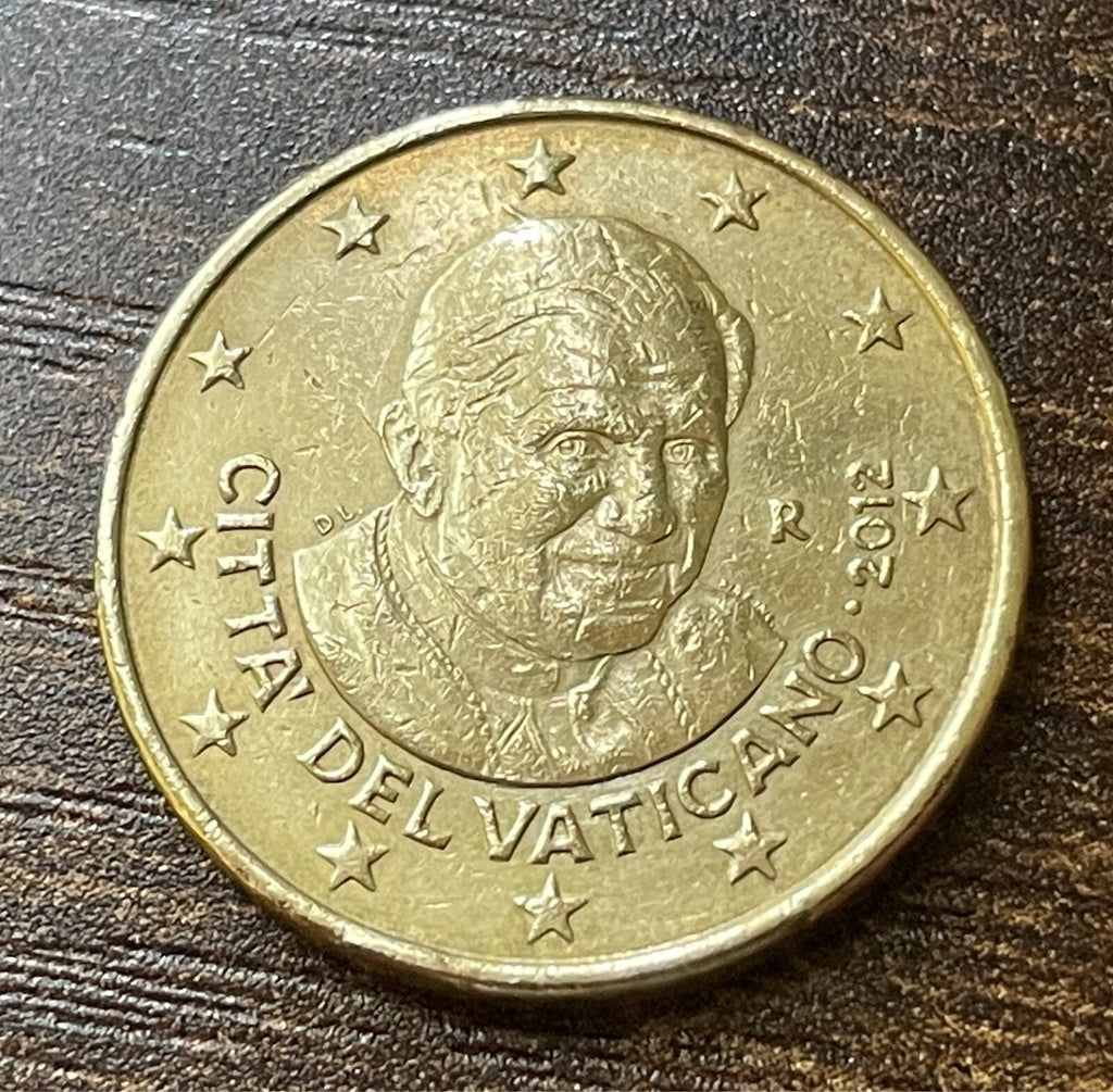 50 Cent 2012 | Vatikanstadt | Papst Benedikt XVI. | Nordisches Gold Münze | schön