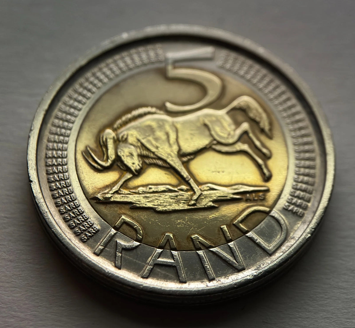 5 Rand 2011 | Südafrika | Gnu (Wildtier) | Bi-Metall Münze | schön