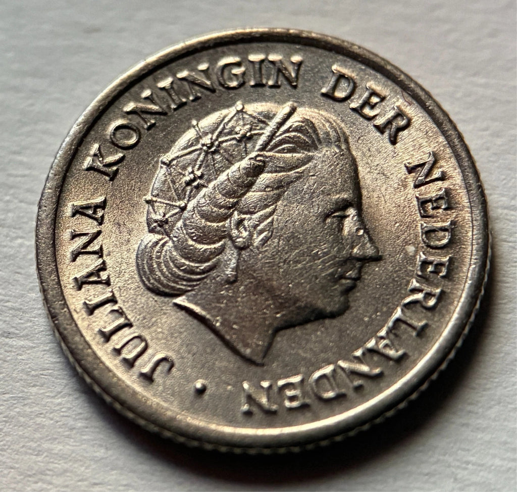 10 Cent 1958 | Niederlande | Königin Juliana | Nickel Münze