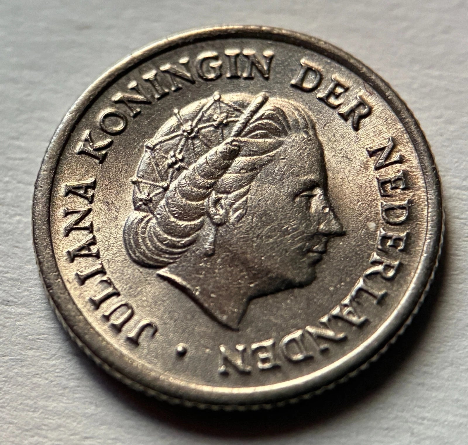 10 Cent 1958 | Niederlande | Königin Juliana | Nickel Münze