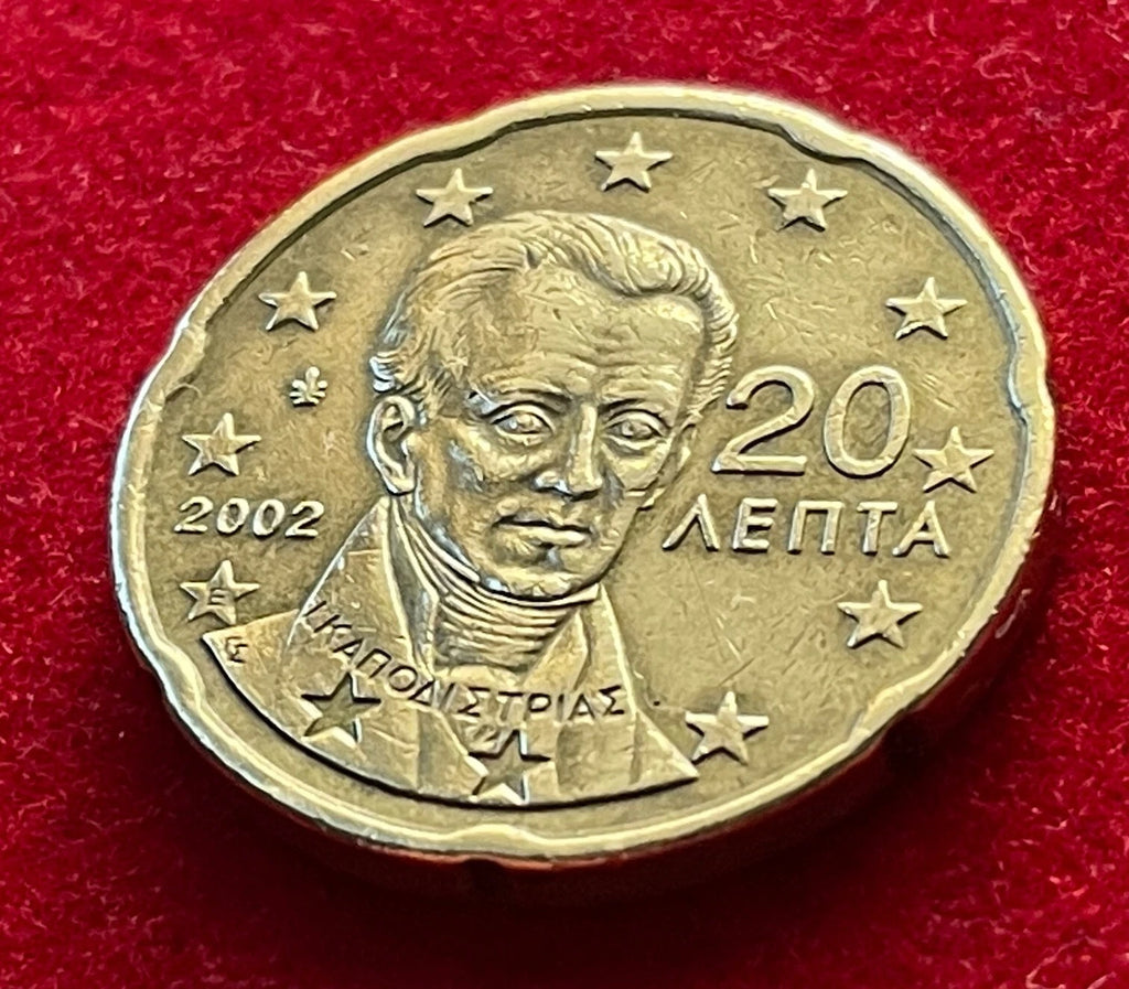 20 Cent 2002 | Griechenland | Ioannis Kapodistrias | Nordisches Gold Münze | schön
