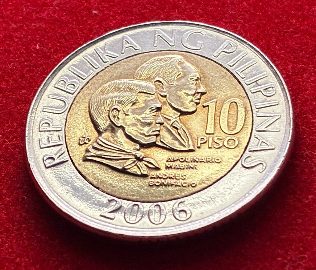 10 Piso 2006 | Philippinen | Andrés Bonifacio & Apolinario Mabini | Bi-Metall Münze
