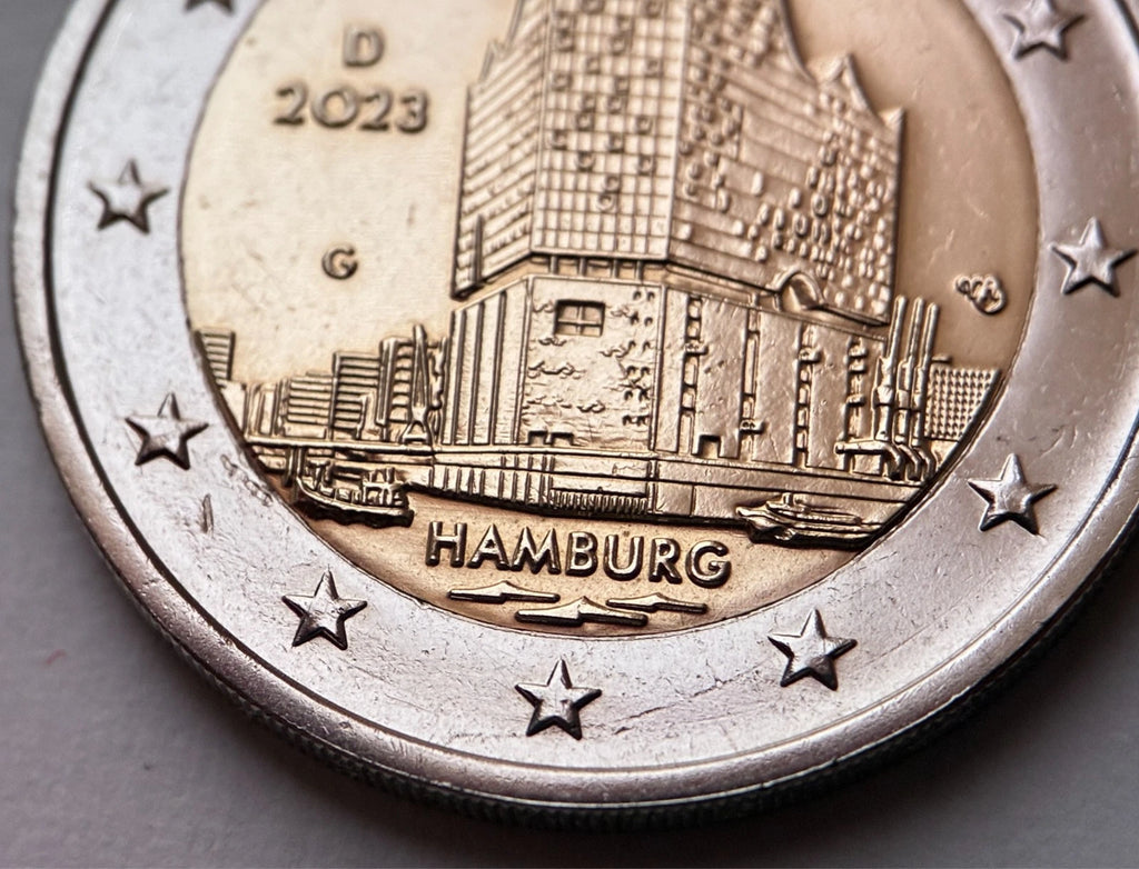 2 Euro 2023 G | Deutschland | Hamburg | Elbphilharmonie | Bundesländerserie | Bi-Metall Münze