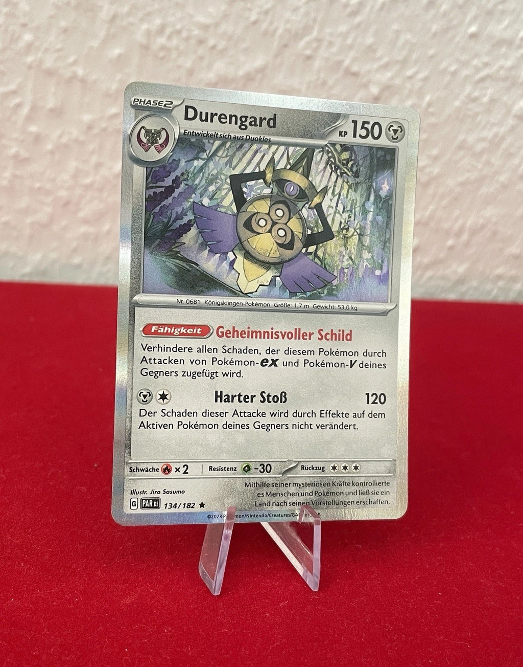 Pokémon Karte – Durengard 134/182 – Paradox Rift (Deutsch) / Holo / Neuwertig