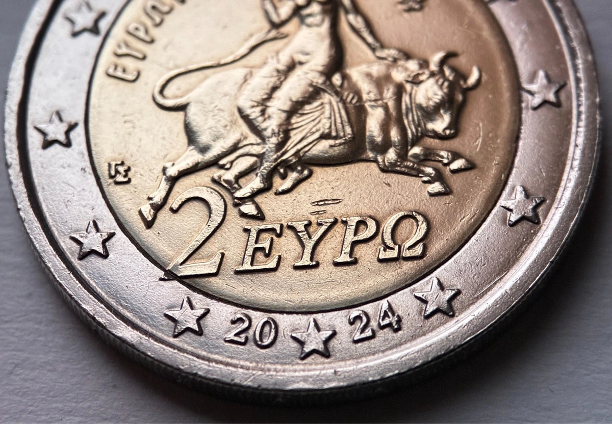 2 Euro 2024 | Griechenland | Raub der Europa | ΕΥΡΩΠΗ | Bi-Metall Münze | schön