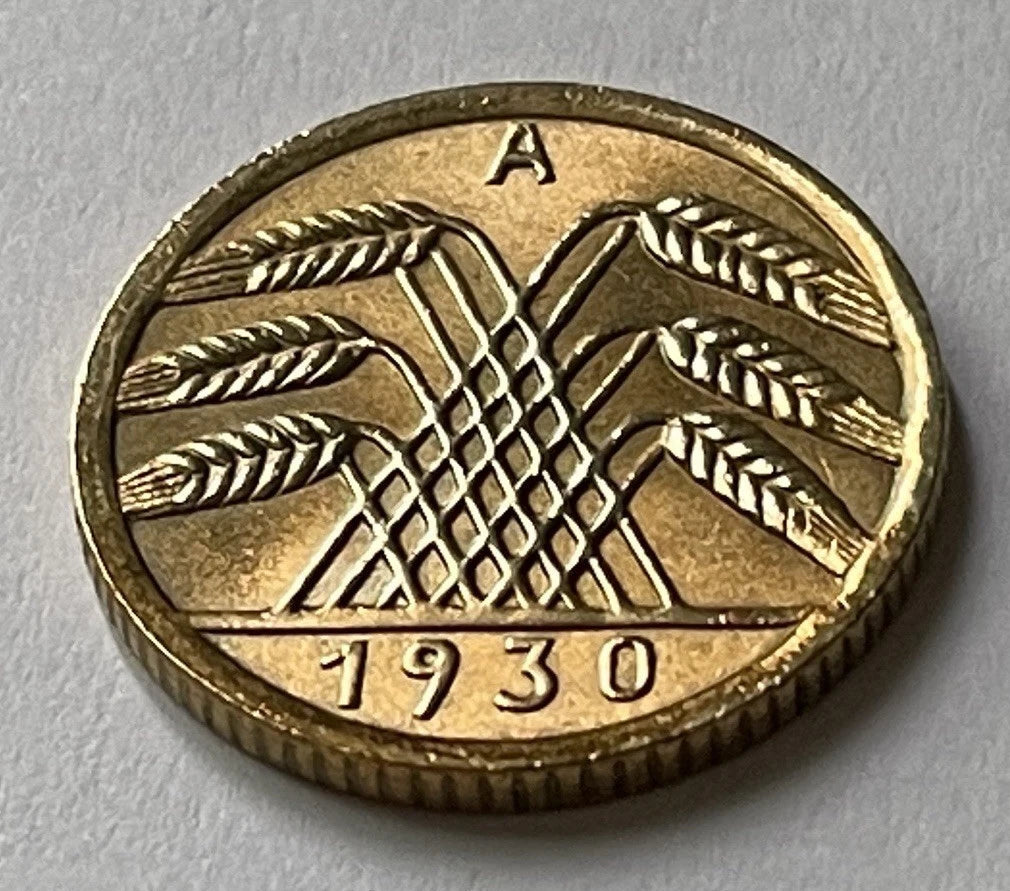 5 Reichspfennig 1930 A | Deutsches Reich | Weimarer Republik | Aluminiumbronze Münze | vorzüglich