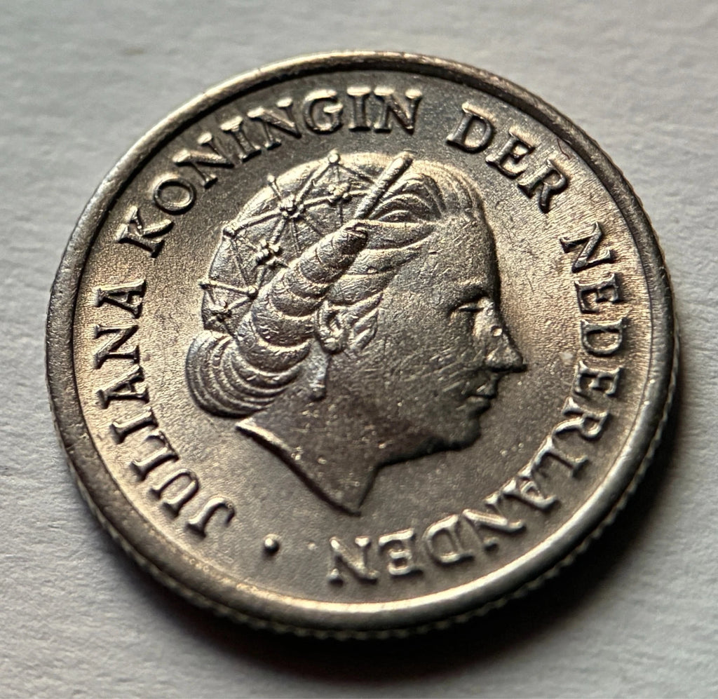 10 Cent 1958 | Niederlande | Königin Juliana | Nickel Münze