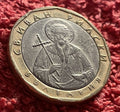1 Lew 2002 | Bulgarien | Heiliger Iwan Rilski | БЪЛГАРИЯ СВ. ИВАН РИЛСКИ | Bi-Metall Münze