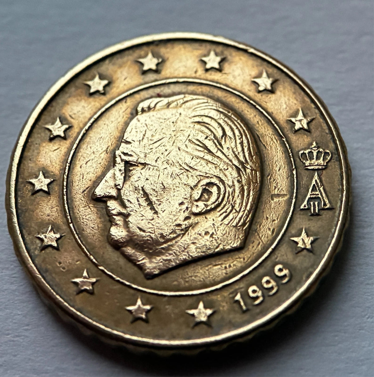 10 Cent 1999 | Belgien | König Albert II. | Nordisches Gold Münze