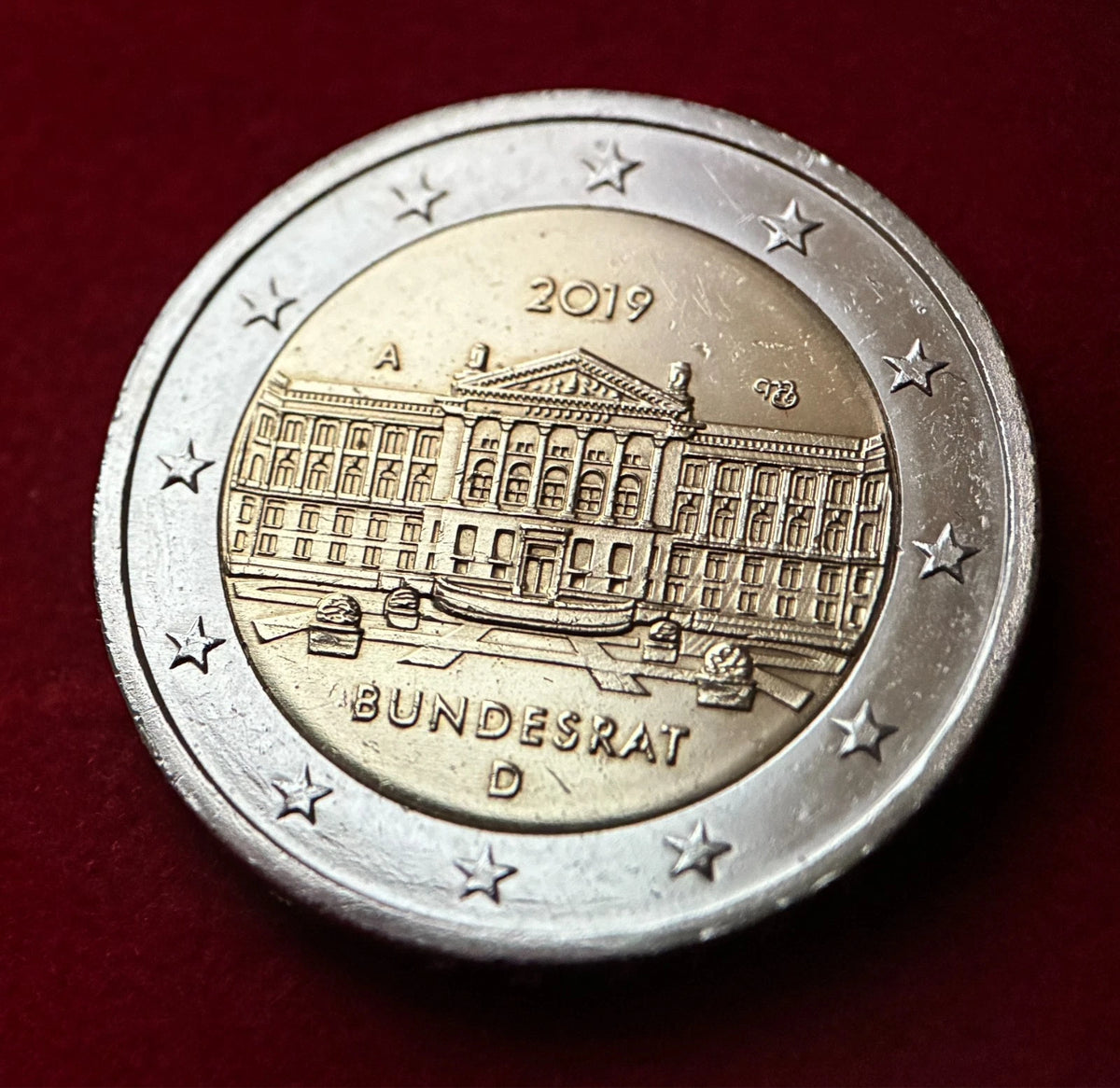 2 Euro 2019 A | Deutschland | 70 Jahre Bundesrat | Bi-Metall Gedenkmünze | schön