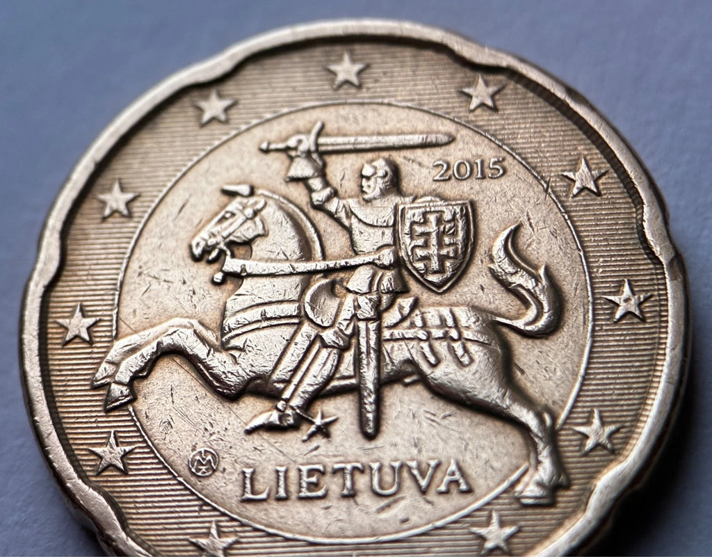 20 Cent 2015 | Litauen | Vytis Ritter | Münze aus Nordischem Gold | schön