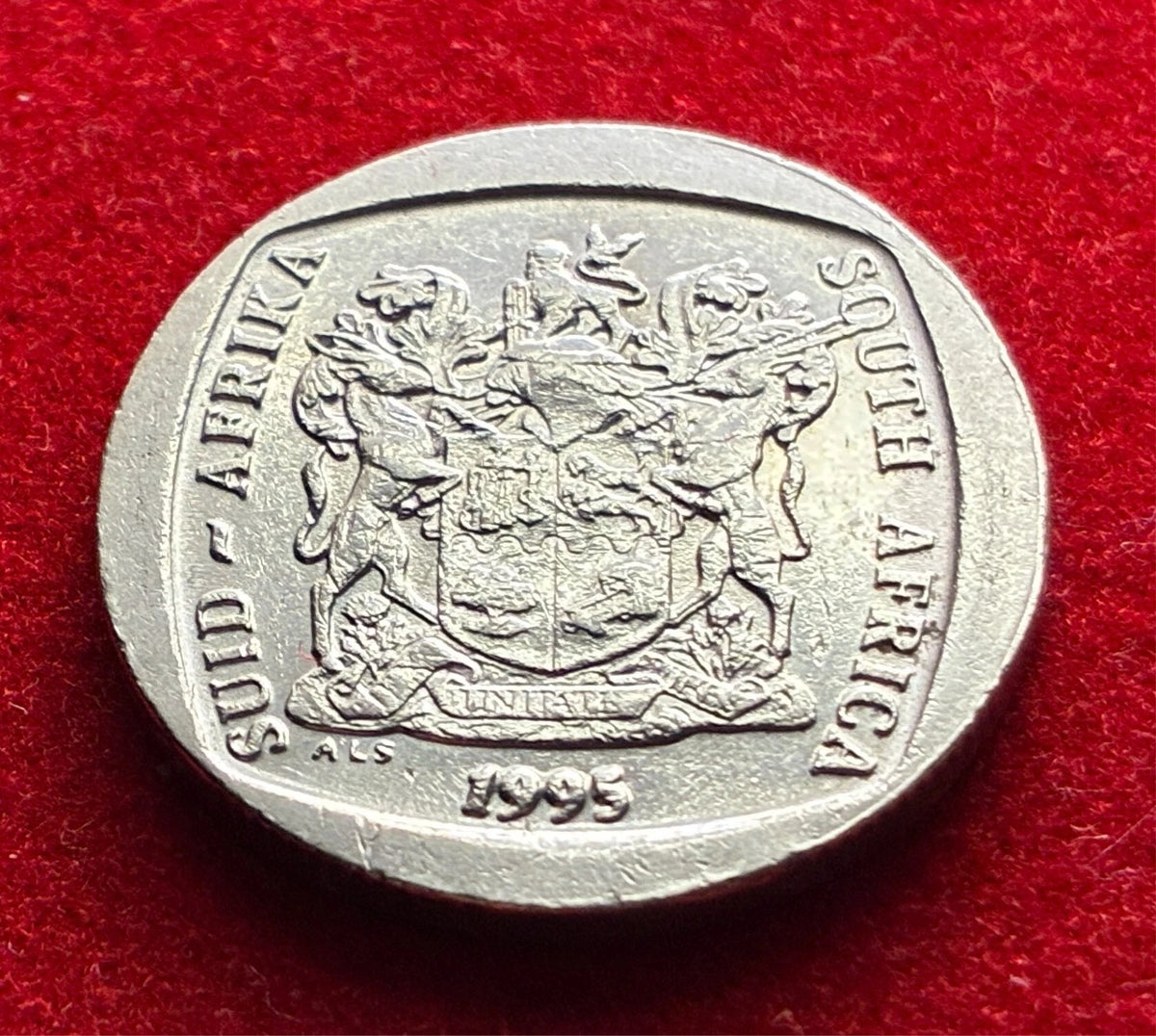 2 Rand 1995 | Südafrika | Großer Kudu | Antilope | Vernickeltes Kupfer Münze | schön