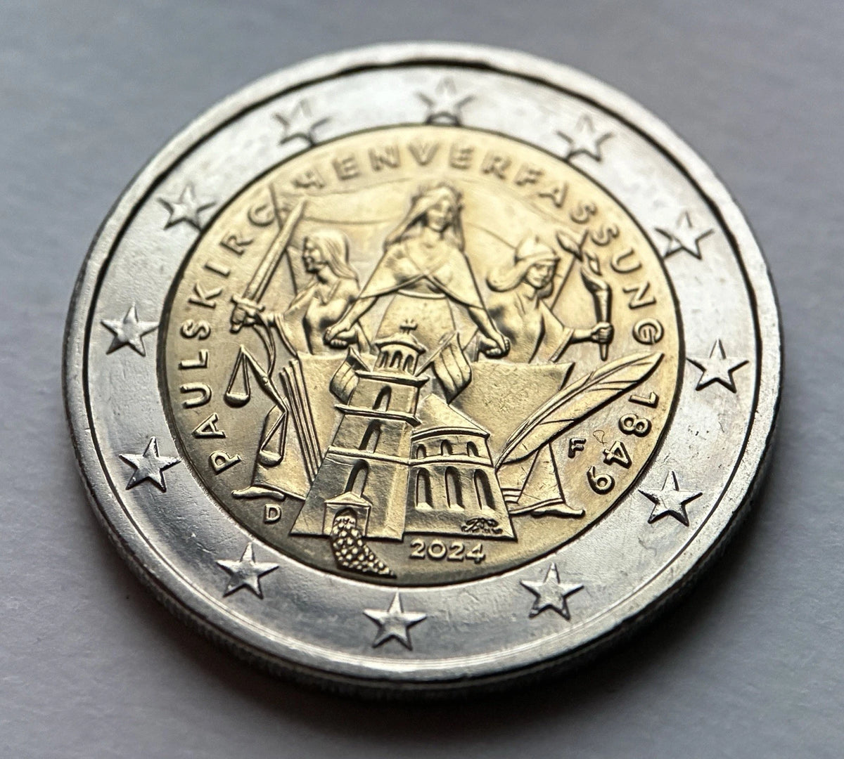 2 Euros Allemagne 2024 F - Paulskirche 175 ans de la Constitution de la Paulskirche