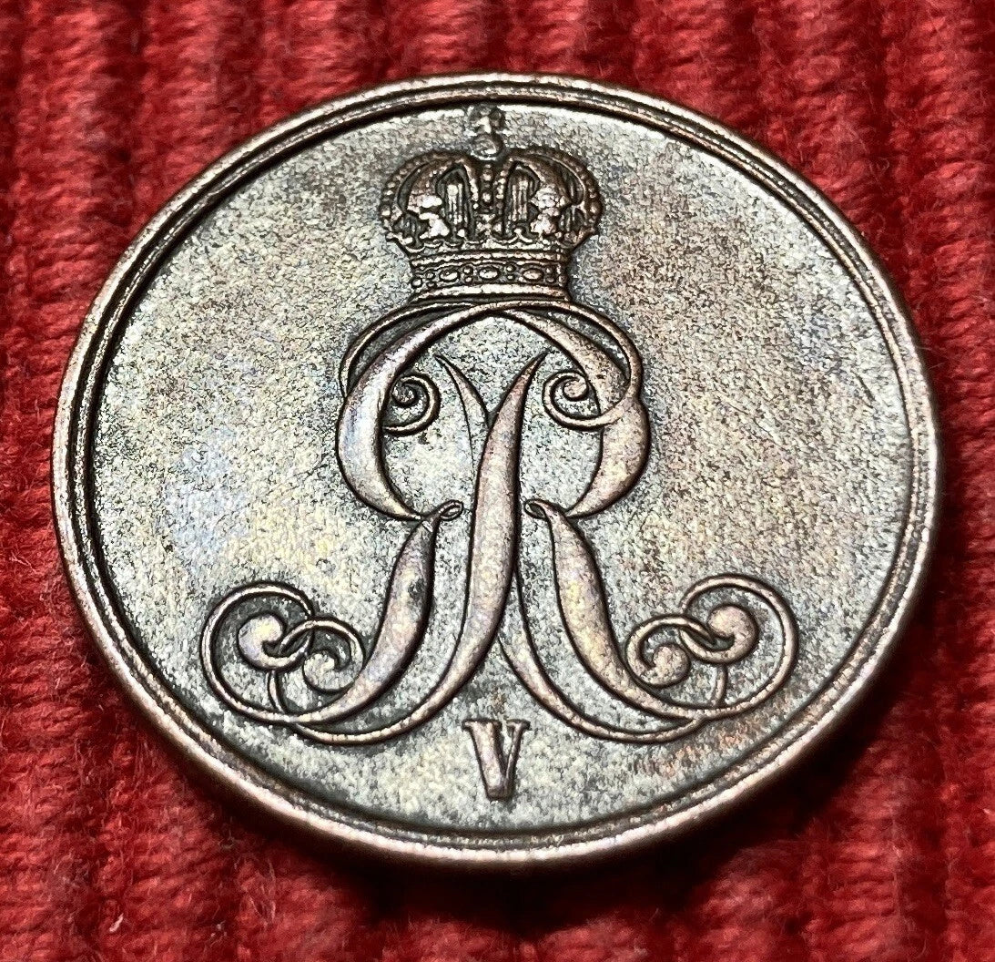 2 Pfennige 1853 B | Braunschweig-Calenberg-Hannover | Georg V. | Kupfer-Münze