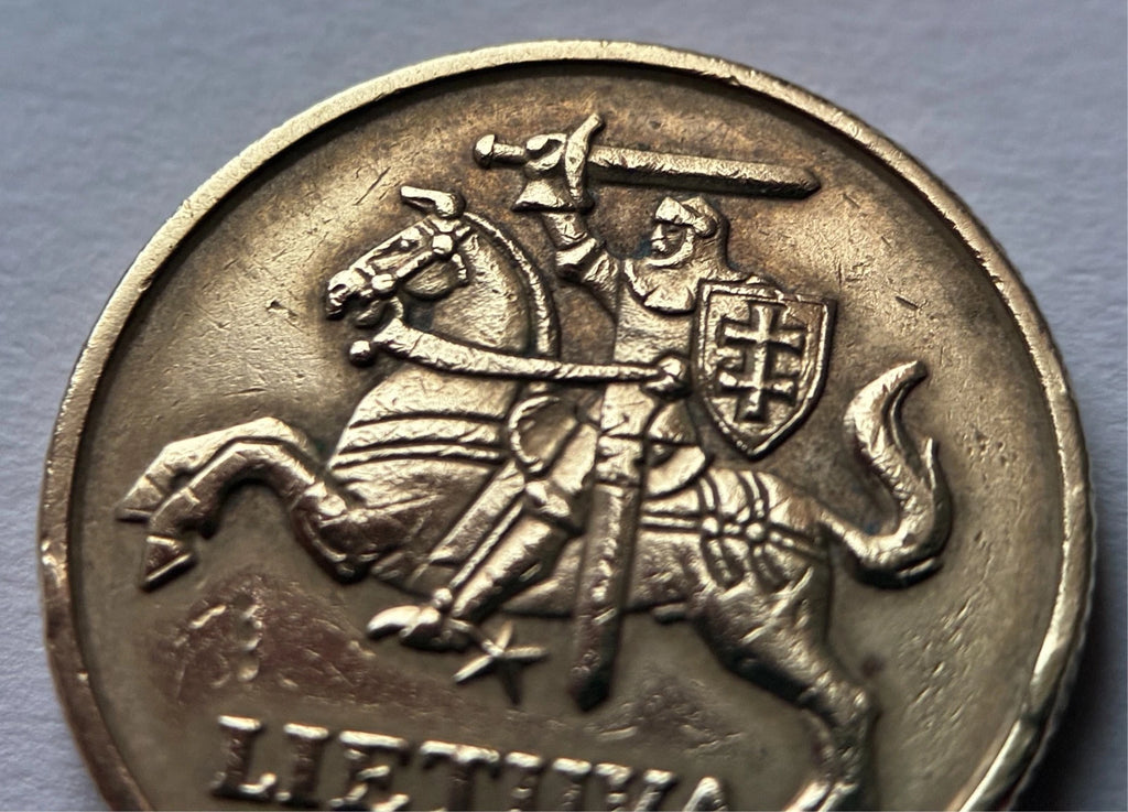20 Centų 1997 | Litauen | Vytis Ritter | Nickel-Messing Münze | schön