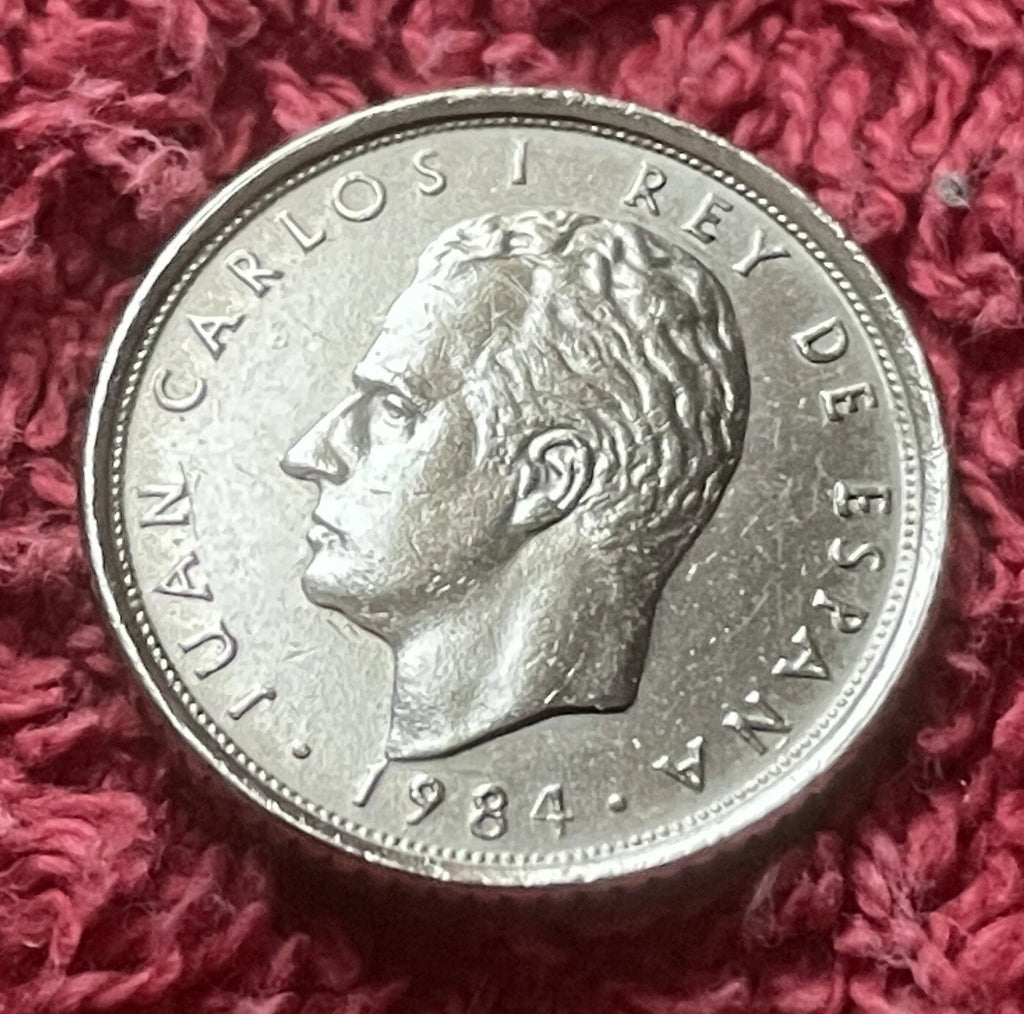 10 Pesetas 1984 | Spanien | König Juan Carlos I. | Säulen des Herkules | Kupfer-Nickel Münze