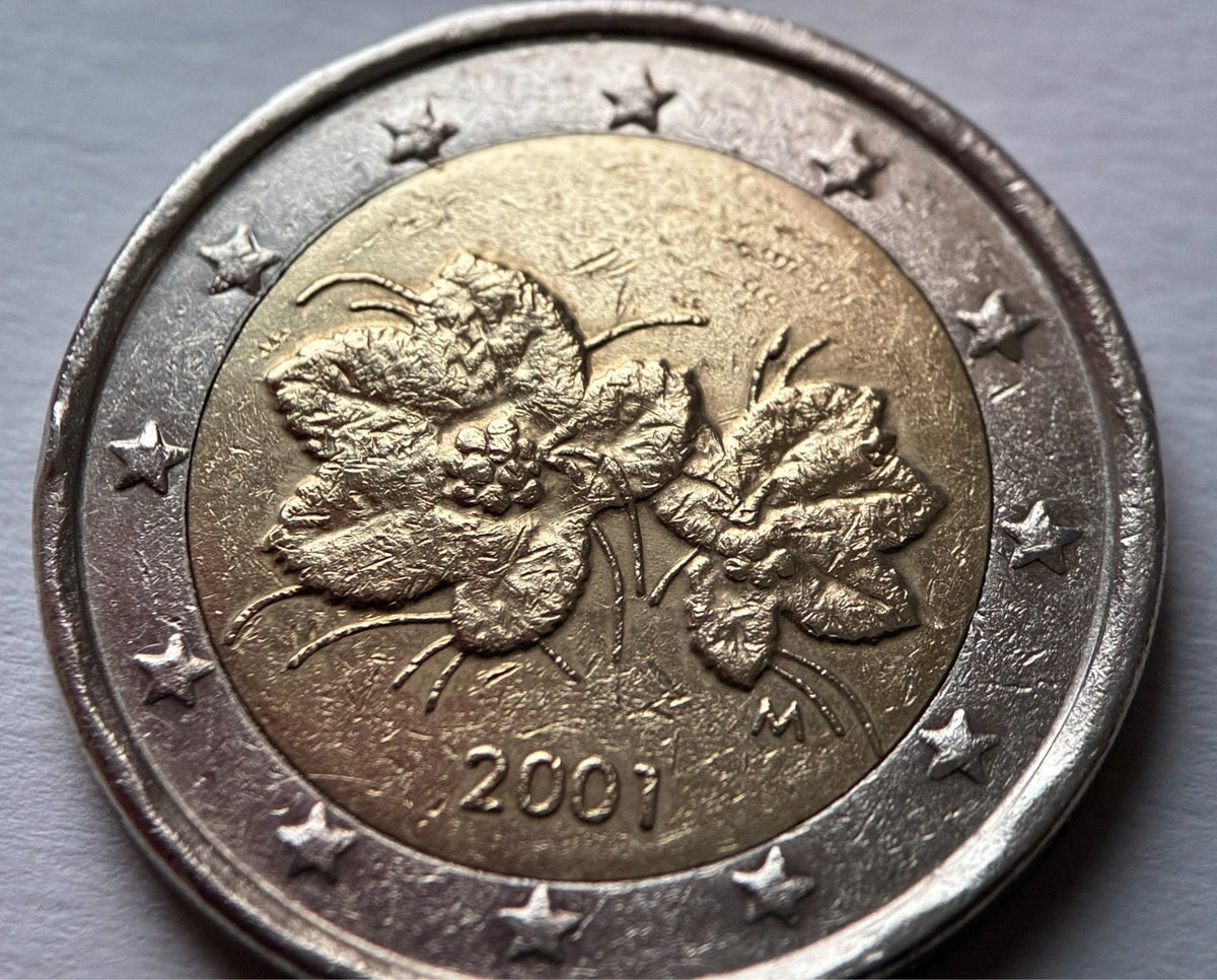 2 Euro 2001 | Finnland | Moltebeere | SUOMI FINLAND | Bi-Metall Münze | gut