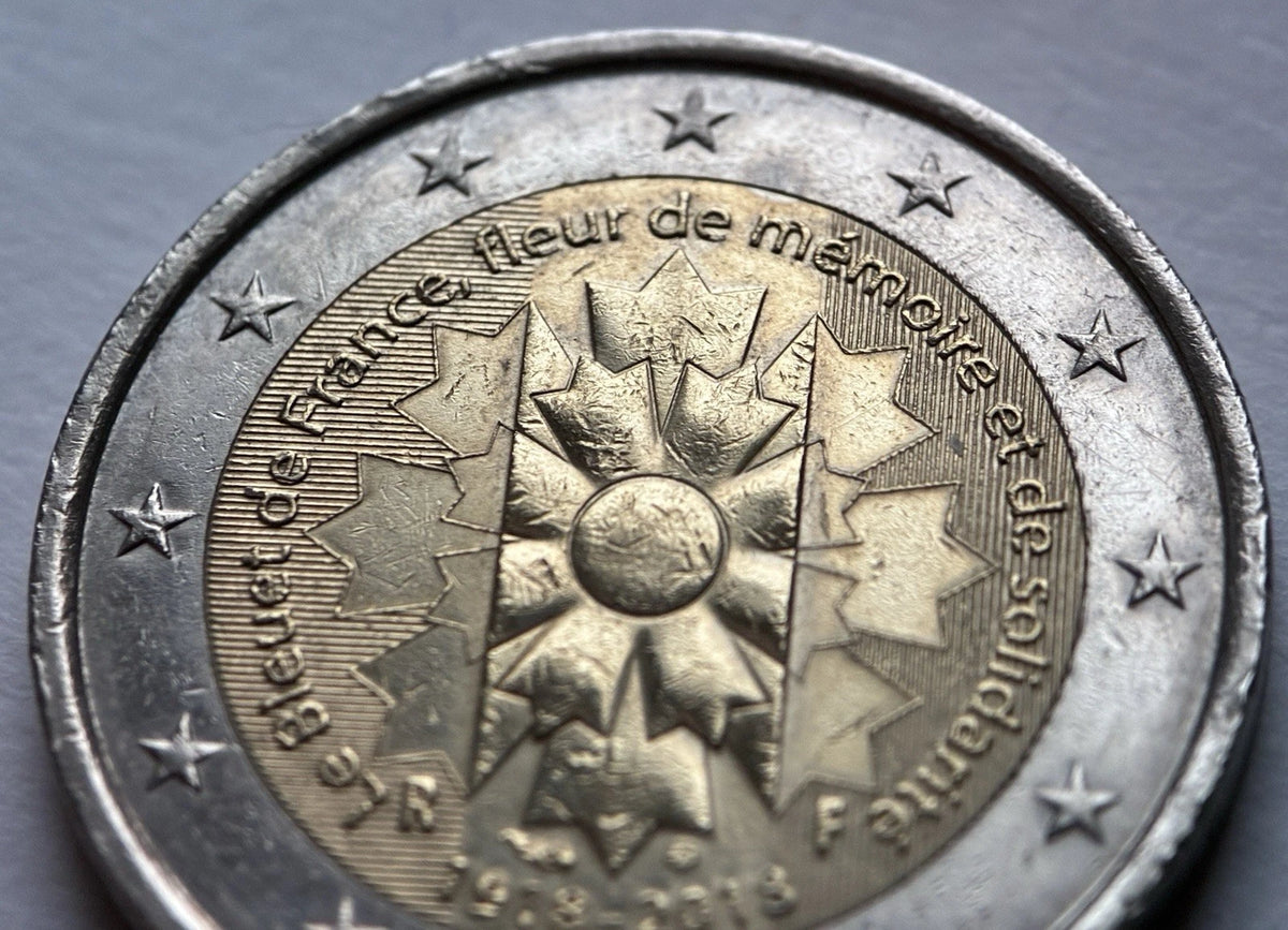 2 Euros France 2018 Le Bleuet de France 100 ans fin 1ère Guerre Mondiale