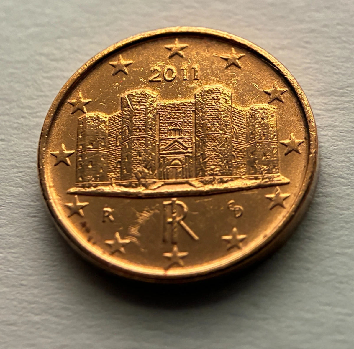 1 Cent 2011 | Italien | Castel del Monte, Apulien | Verkupferter Stahl | Sammlermünze