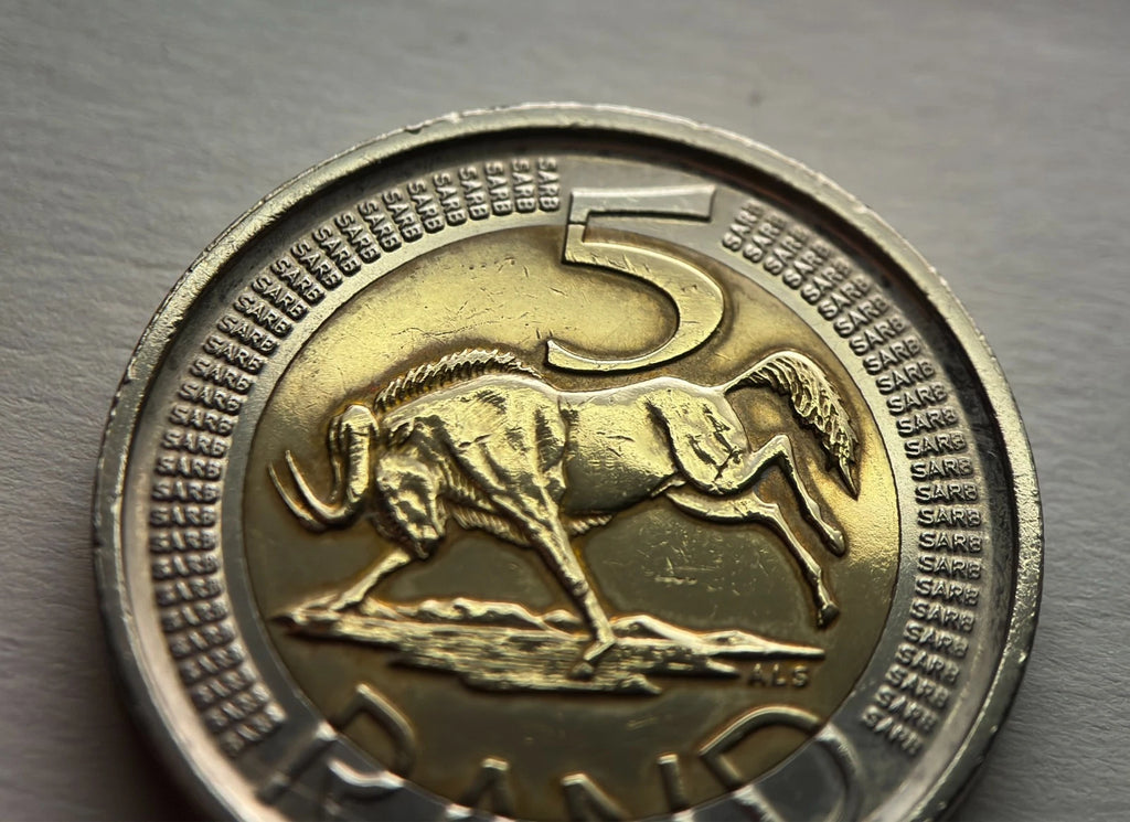 5 Rand 2011 | Südafrika | Gnu (Wildtier) | Bi-Metall Münze | schön
