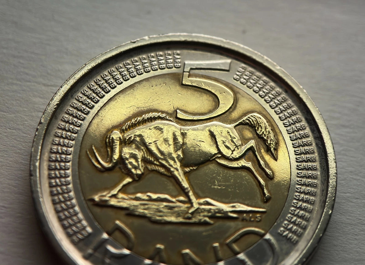 5 Rand 2011 | Südafrika | Gnu (Wildtier) | Bi-Metall Münze | schön