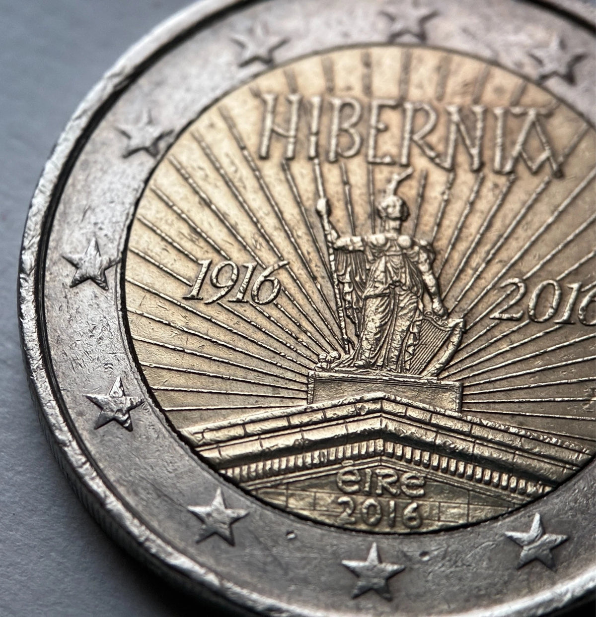 2 Euro 2016 | Irland | 100 Jahre Osteraufstand Hibernia | Bi-Metall Münze