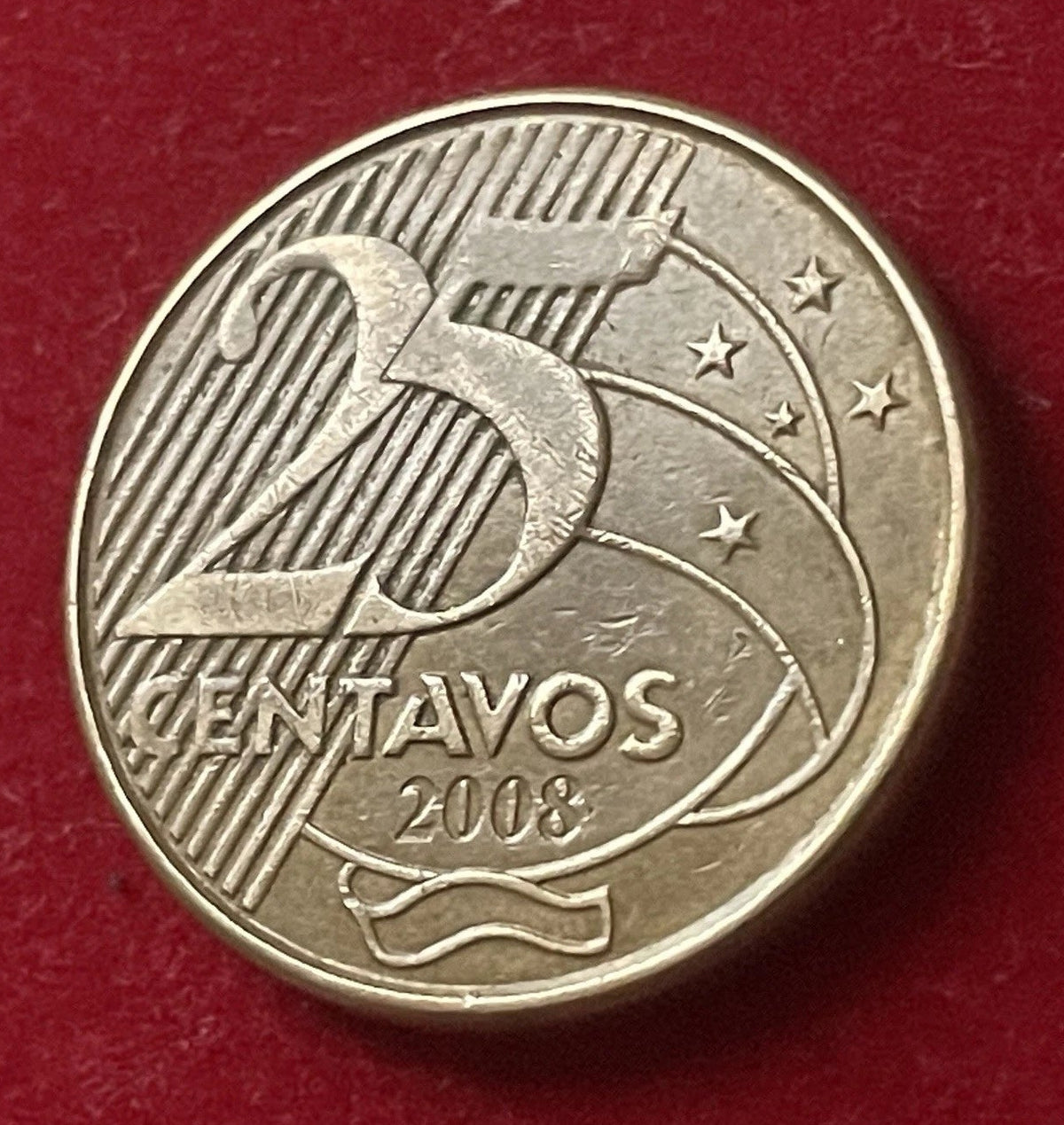25 Centavos 2008 | Brasilien | Deodoro da Fonseca | Münze aus Vermessingtem Stahl | schön
