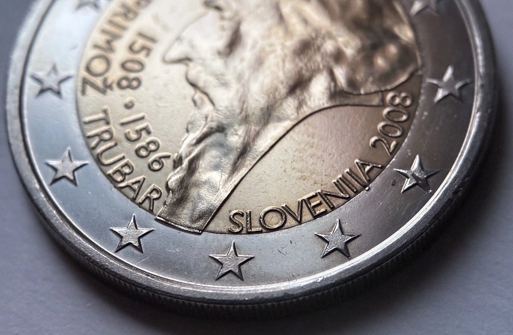 2 Euro 2008 | Slowenien | 500. Geburtstag Primož Trubar | Bi-Metall Münze