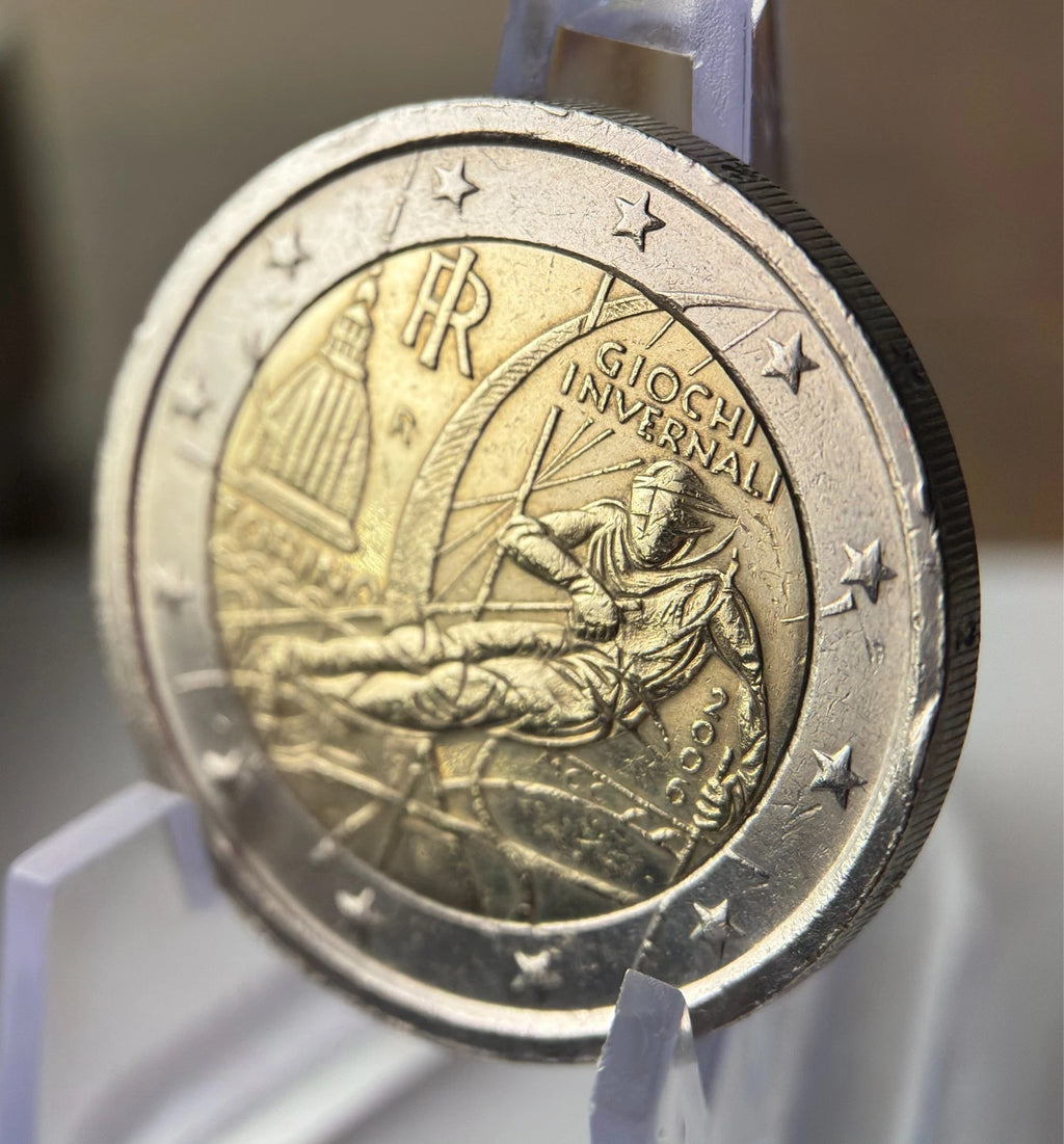 2 Euro 2006 | Italien | XX. Olympische Winterspiele Turin | Bi-Metall Münze | schön
