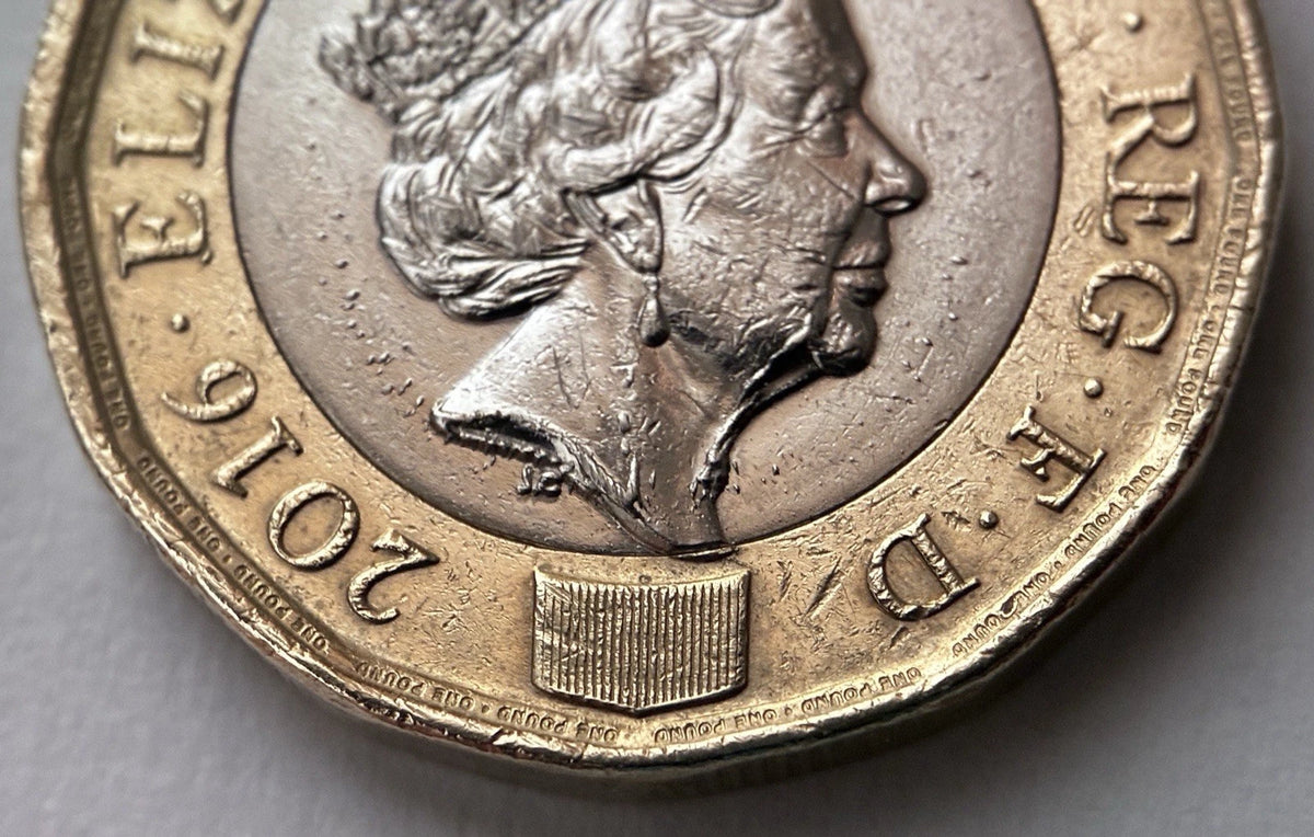1 Pfund 2016 – Königin Elizabeth II. – Großbritannien – Seltene Fehlprägung / Rarität