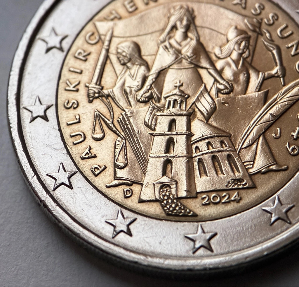 2 Euro 2024 J | Deutschland | 175 Jahre Paulskirchenverfassung | Bi-Metall Münze