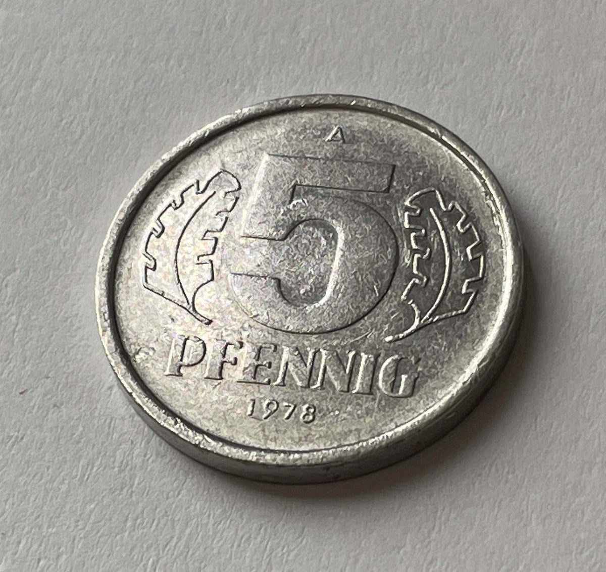 5 Pfennig 1978 A | Deutsche Demokratische Republik (DDR) | Münze aus Aluminium | Sehr schön