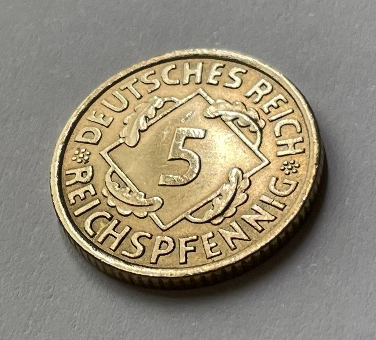 5 Reichspfennig 1930 A | Deutsches Reich | Weimarer Republik | Aluminiumbronze Münze | vorzüglich