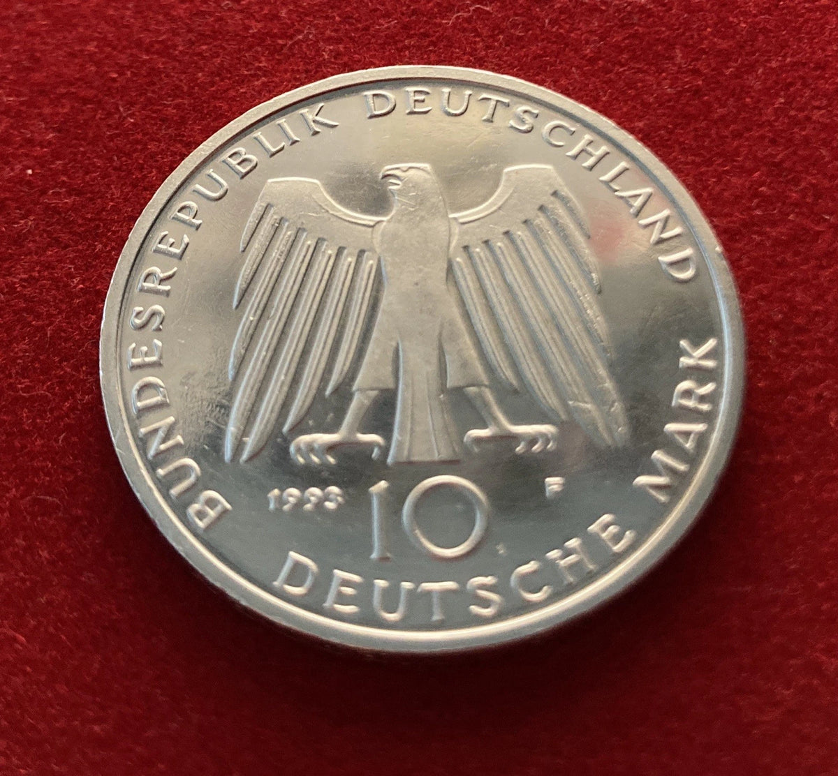 10 Deutsche Mark 1993 F | Bundesrepublik Deutschland | 1000 Jahre Potsdam | 625er Silbermünze | vorzüglich