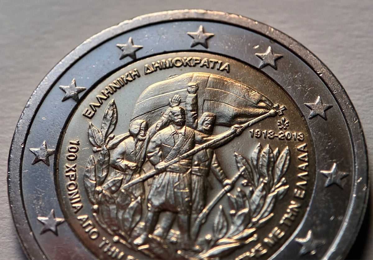 2 Euro 2013 Griechenland | 100 Jahre Vereinigung mit Kreta | Bi-Metall Münze