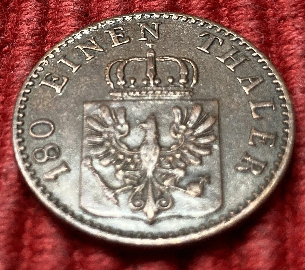 2 Pfenninge 1867 A | Historische Scheidemünze aus Preußen | Kupfer