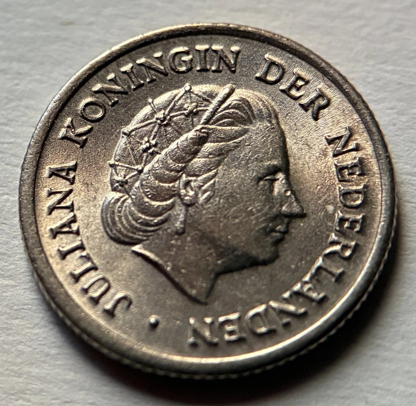 10 Cent 1958 | Niederlande | Königin Juliana | Nickel Münze