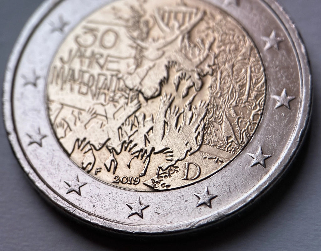 2 Euro 2019 F | Deutschland | 30 Jahre Fall der Berliner Mauer | Bi-Metall Gedenkmünze | schön