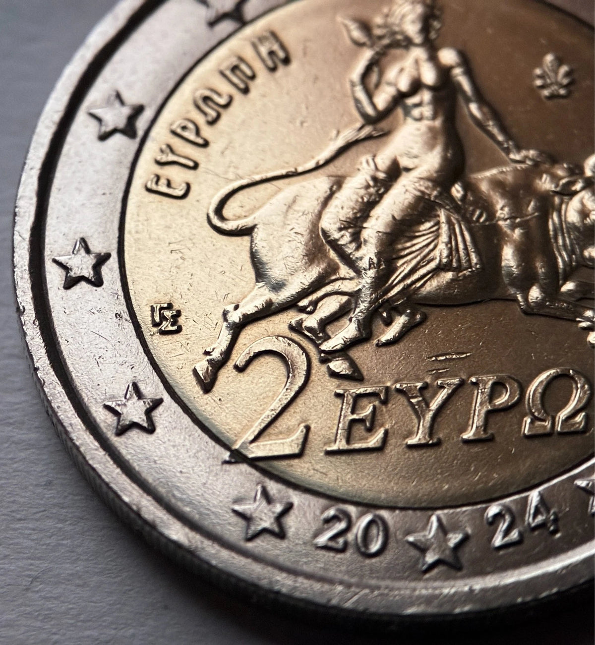 2 Euro 2024 | Griechenland | Raub der Europa | ΕΥΡΩΠΗ | Bi-Metall Münze | schön