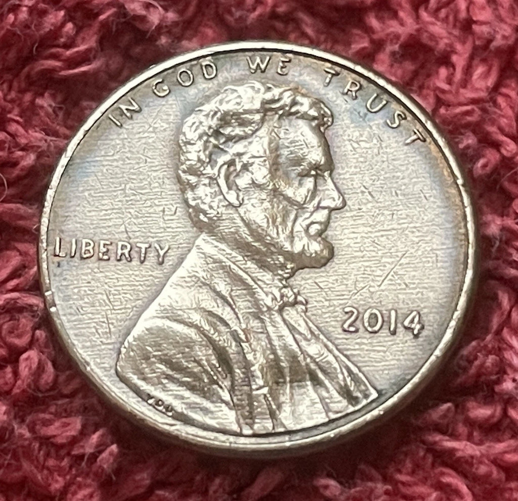 1 Cent 2014 USA | Lincoln Cent | Union Shield | Verkupfertes Zink | Sammlermünze