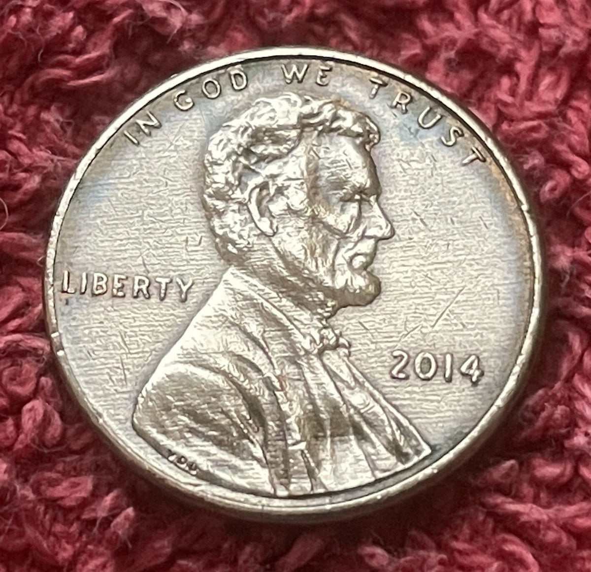 1 Cent 2014 USA | Lincoln Cent | Union Shield | Verkupfertes Zink | Sammlermünze