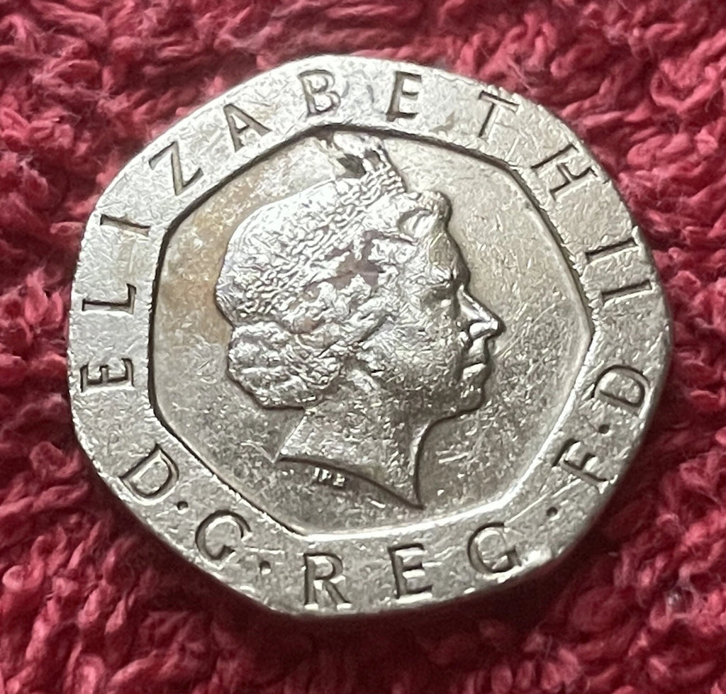 20 Pence 2003 | Großbritannien | Elizabeth II. | Tudor-Rose | Kupfer-Nickel Münze | schön