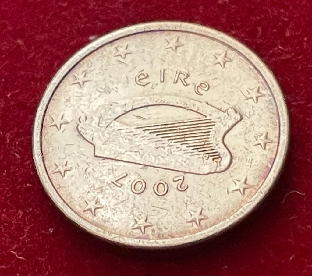 1 Cent 2007 | Irland | Harfe | Verkupferter Stahl Münze