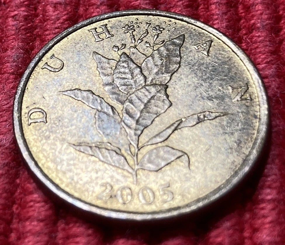 10 Lipa 2005 | Republik Kroatien | Tabakpflanze Duhan | Vermessingter Stahl Münze | sehr schön