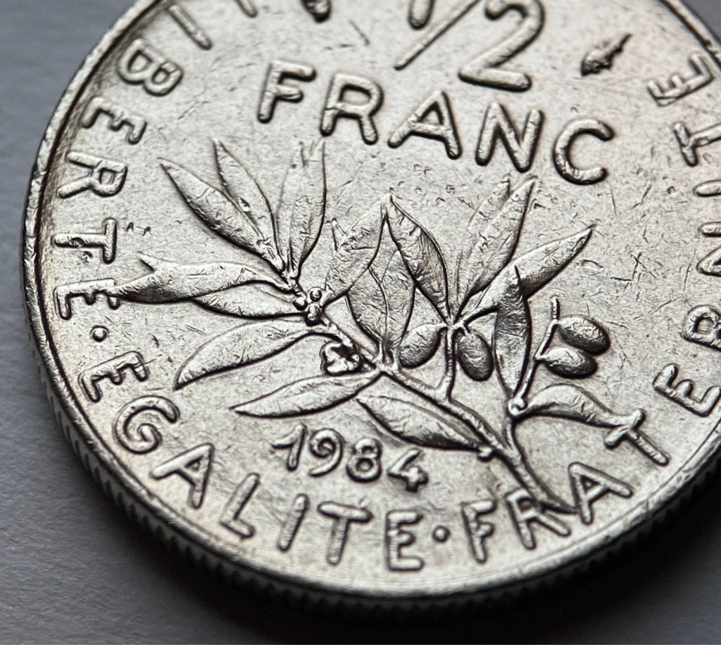 1/2 Franc 1984 | Frankreich | La Semeuse | Nickel-Münze | sehr schön