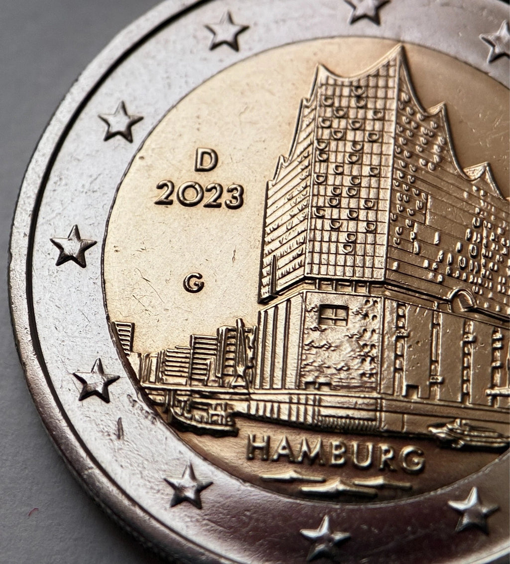 2 Euro 2023 G | Deutschland | Hamburg | Elbphilharmonie | Bundesländerserie | Bi-Metall Münze